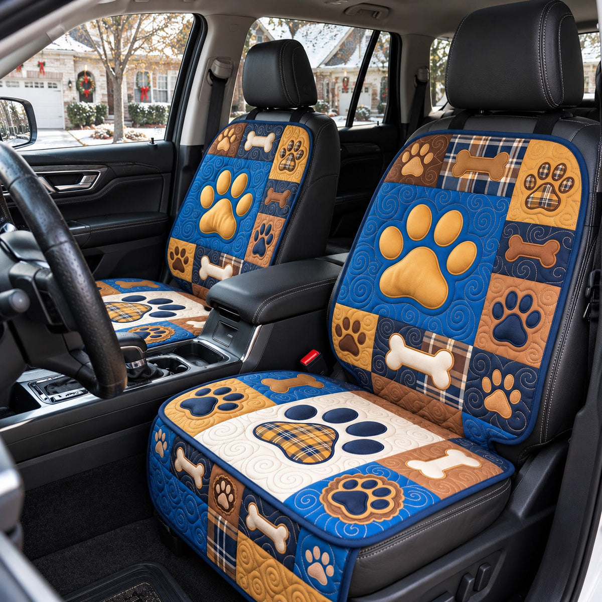 Blue Bone Paws Quilted Car Seat Protector GFTOTP22400
