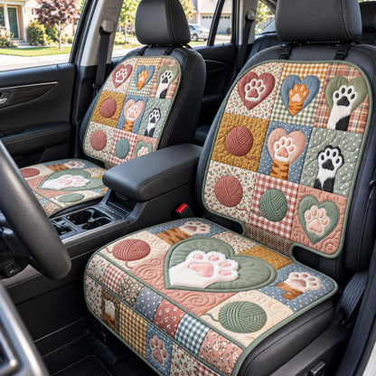 Pastel Kitty Paws Quilted Car Seat Protector GFTOTP22403