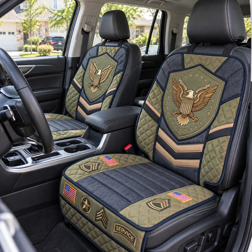 Eagle Shield Emblem Quilted Car Seat Protector GFTOTP22406