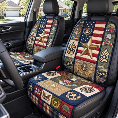 Patriotic Star Patchwork Quilted Car Seat Protector GFTOTP22407
