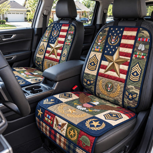 Patriotic Star Patchwork Quilted Car Seat Protector GFTOTP22407