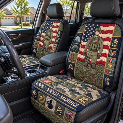 Courage Soldier Camo Quilted Car Seat Protector GFTOTP22409