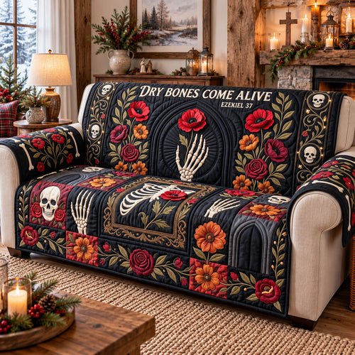 Dry Bones Come Alive Quilted Sofa Cover GFTOTP22465