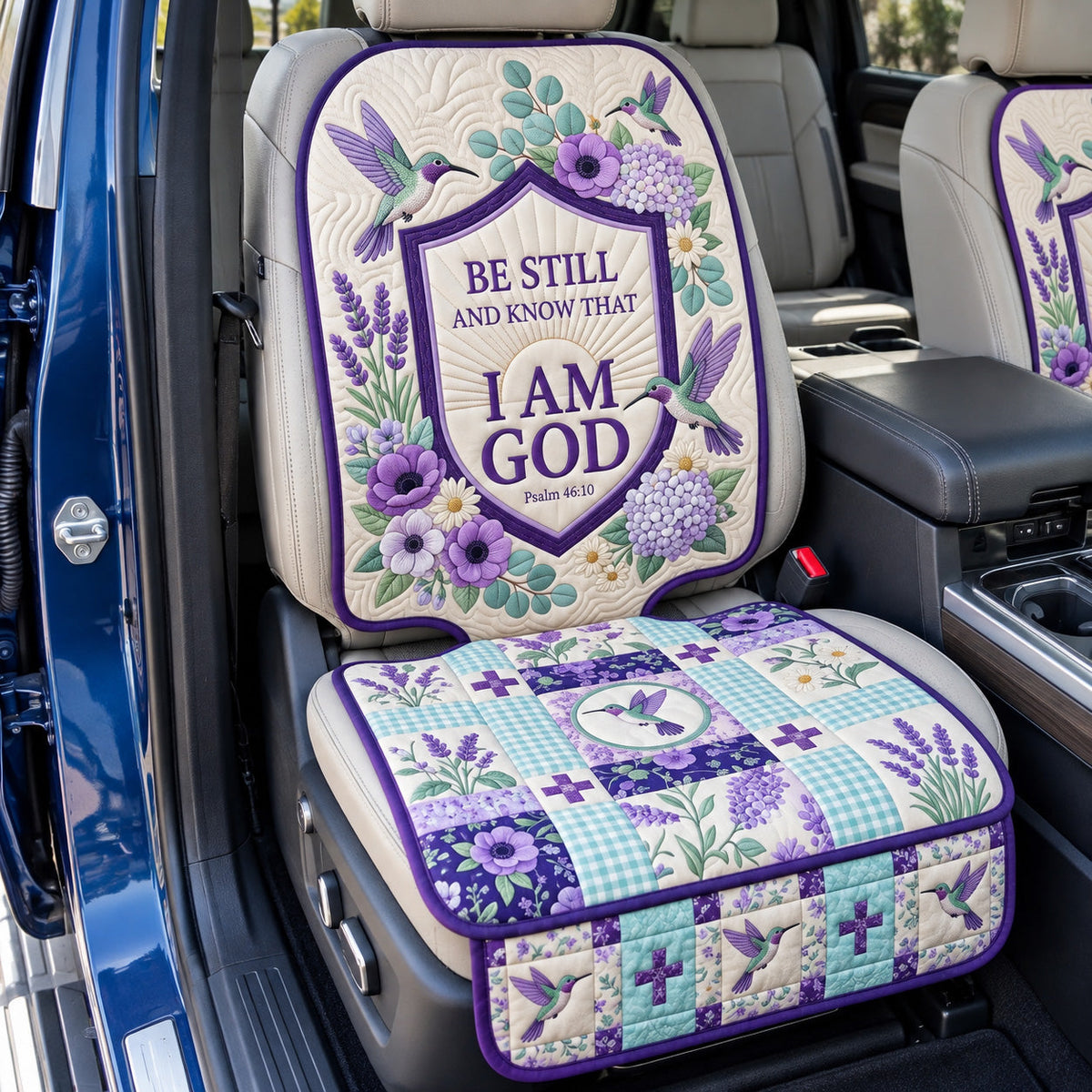 Be Still And Know Quilted Car Seat Protector GFTOTP22488