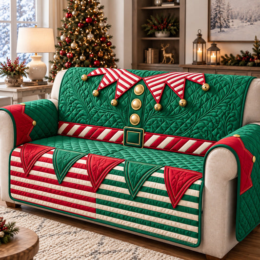 Christmas Elf Quilted Sofa Cover GFTOTP22565