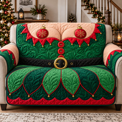Ornament Elf Quilted Sofa Cover GFTOTP22566