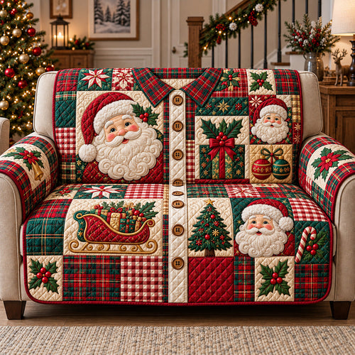 Jolly Santa Shirt Quilted Sofa Cover GFTOTP22569