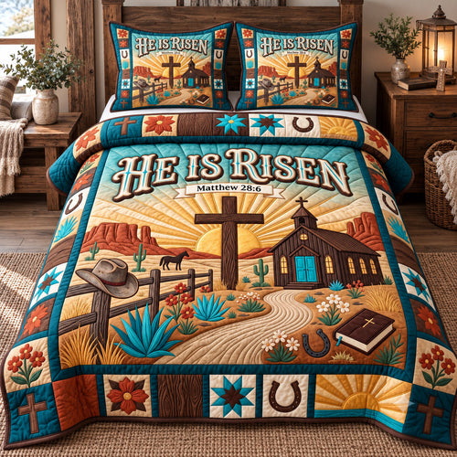 He Is Risen 3-Piece Quilted Bedding Set GFTOTP22578