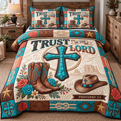 Trust In The Lord 3-Piece Quilted Bedding Set GFTOTP22580