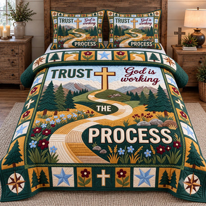 Trust The Process 3-Piece Quilted Bedding Set GFTOTP22584