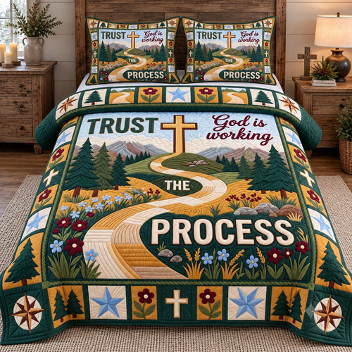 Trust The Process 3-Piece Quilted Bedding Set GFTOTP22584