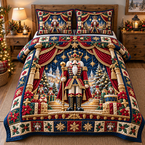 Royal Nutcracker Stage 3-Piece Quilted Bedding Set GFTOTP22678