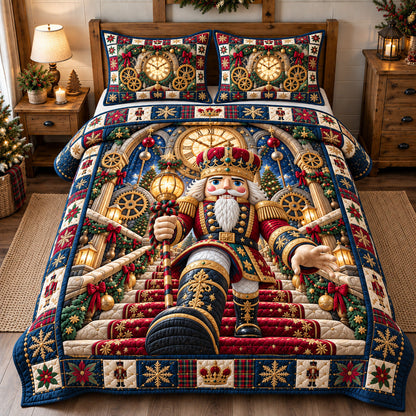 Clockwork Nutcracker March 3-Piece Quilted Bedding Set GFTOTP22680