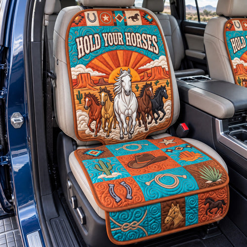Hold Your Horses Quilted Car Seat Protector GFTOTP22686