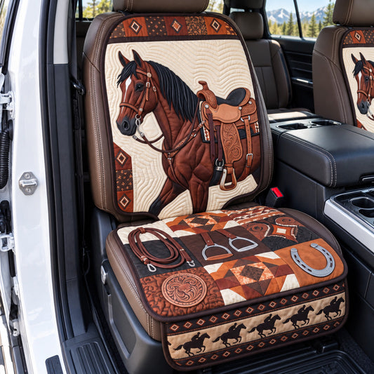 Western Saddle Horse Quilted Car Seat Protector GFTOTP22688