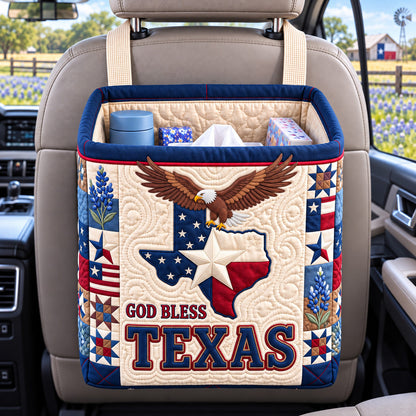 God Bless Texas Quilted Car Basket GFTOTP22692