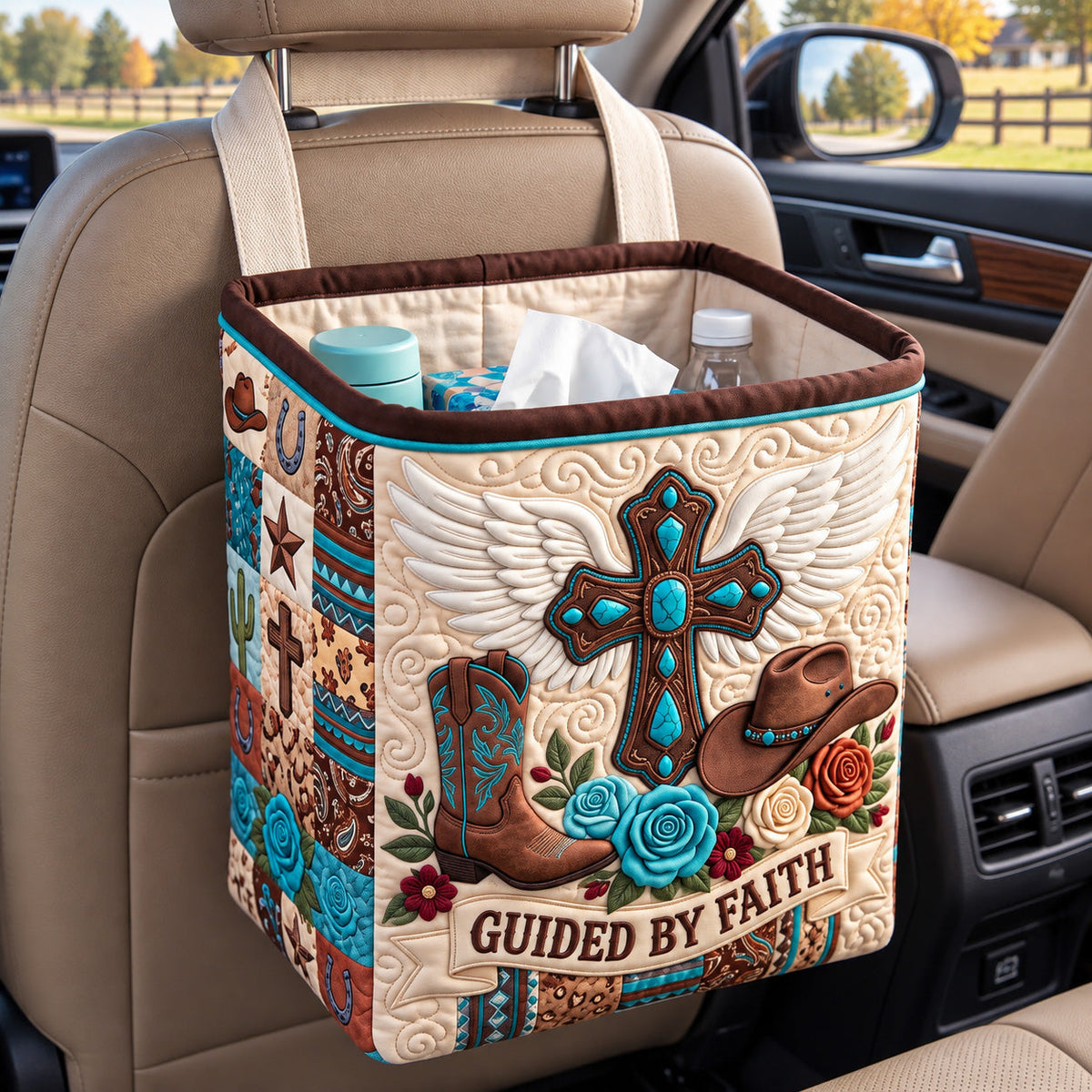 Guided by Faith Quilted Car Basket GFTOTP22706