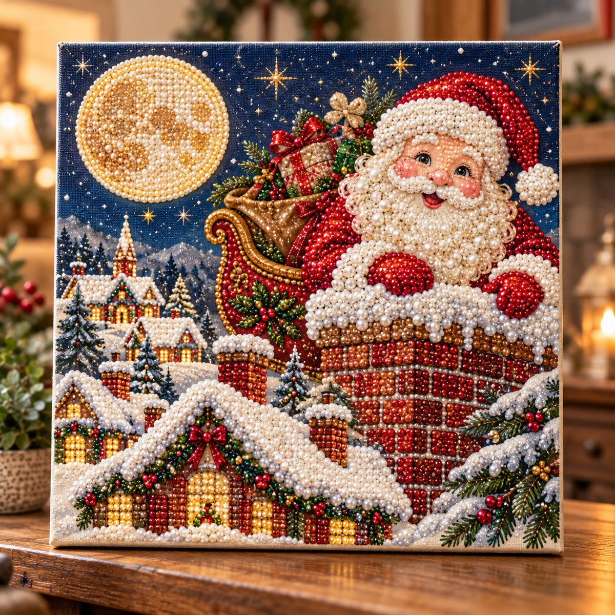 🔥 EARLY CHRISTMAS SALE 49% OFF - Jolly Santa DIY Diamond Pearl Art Kit GFTOTP23160