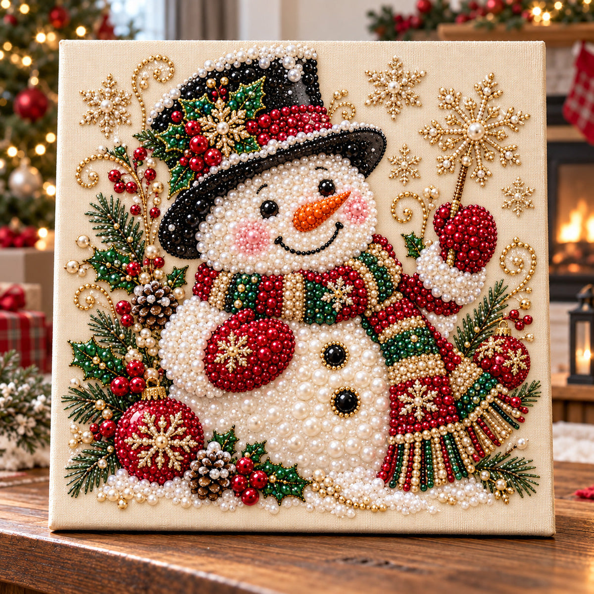 🔥 EARLY CHRISTMAS SALE 49% OFF - Jolly Snowmen DIY Diamond Pearl Art Kit GFTOTP23167