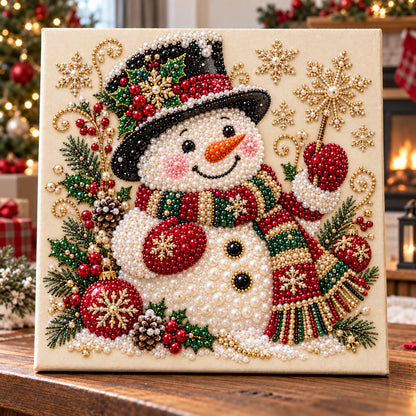 🔥 EARLY CHRISTMAS SALE 49% OFF - Jolly Snowmen DIY Diamond Pearl Art Kit GFTOTP23167