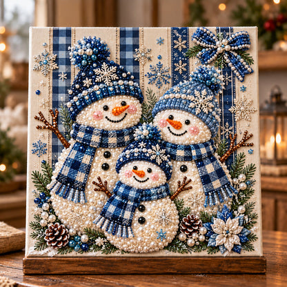 🔥 EARLY CHRISTMAS SALE 49% OFF - Jolly Snowmen DIY Diamond Pearl Art Kit GFTOTP23167