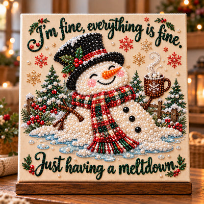 🔥 EARLY CHRISTMAS SALE 49% OFF - Jolly Snowmen DIY Diamond Pearl Art Kit GFTOTP23167