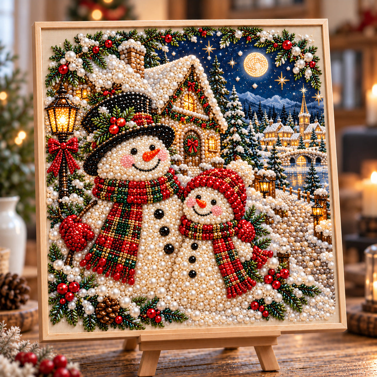 🔥 EARLY CHRISTMAS SALE 49% OFF - Jolly Snowmen DIY Diamond Pearl Art Kit GFTOTP23167