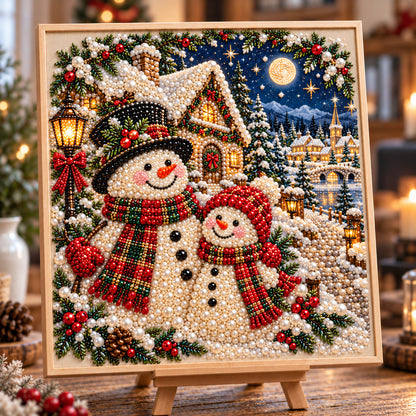 🔥 EARLY CHRISTMAS SALE 49% OFF - Jolly Snowmen DIY Diamond Pearl Art Kit GFTOTP23167