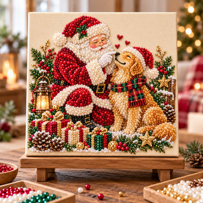 Christmas Golden Retriever DIY Diamond Pearl Art Kit GFTOTP23192