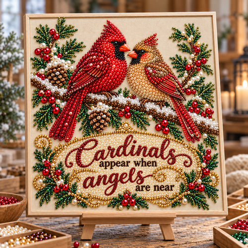 Heavenly Cardinals DIY Diamond Pearl Art Kit GFTOTP23194