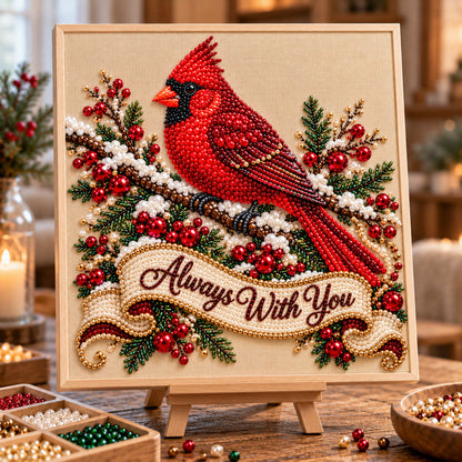 Always With You Cardinal DIY Diamond Pearl Art Kit GFTOTP23197