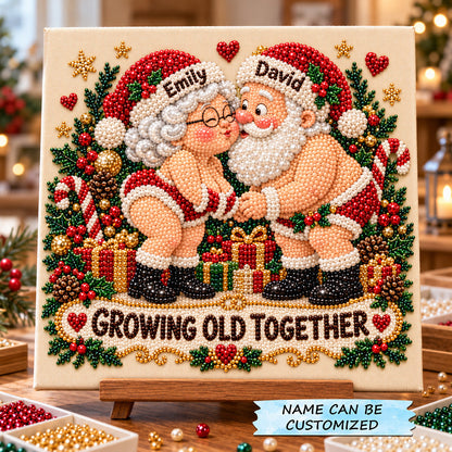 Personalized Funny Santa Couple DIY Diamond Pearl Art Kit QTCUZ GFTOTP23239