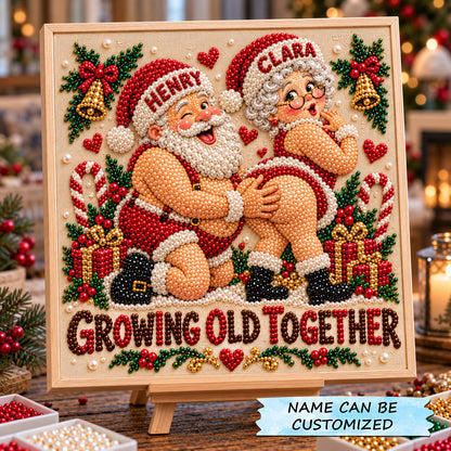 Personalized Funny Santa Couple DIY Diamond Pearl Art Kit QTCUZ GFTOTP23240