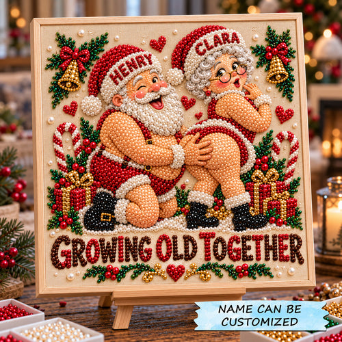 Personalized Funny Santa Couple DIY Diamond Pearl Art Kit QTCUZ GFTOTP23240