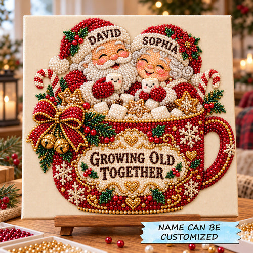 Personalized Santa Couple DIY Diamond Pearl Art Kit QTCUZ GFTOTP23241