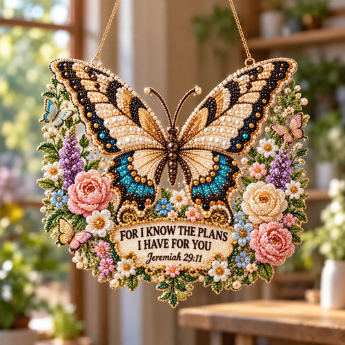 Butterfly Faith DIY Diamond Pearl Suncatcher Ornament Kit GFTOTP23245