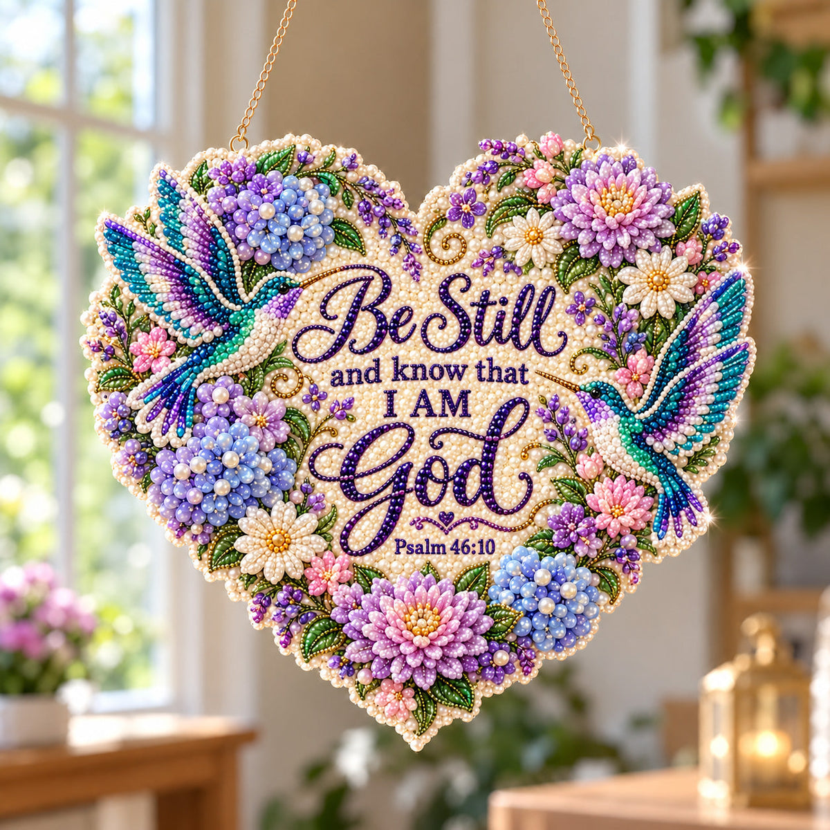 Be Still And Know DIY Diamond Pearl Suncatcher Ornament Kit GFTOTP23246