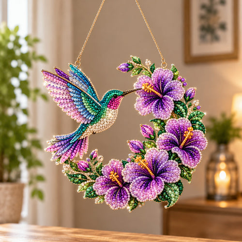 Hummingbird Grace DIY Diamond Pearl Suncatcher Ornament Kit GFTOTP23249