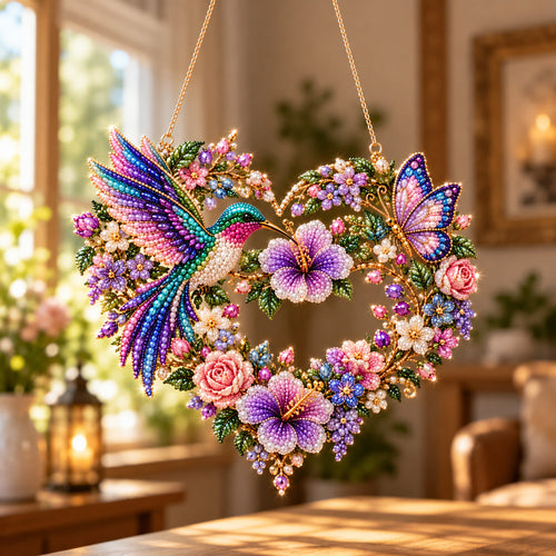 Hummingbird Grace DIY Diamond Pearl Suncatcher Ornament Kit GFTOTP23251