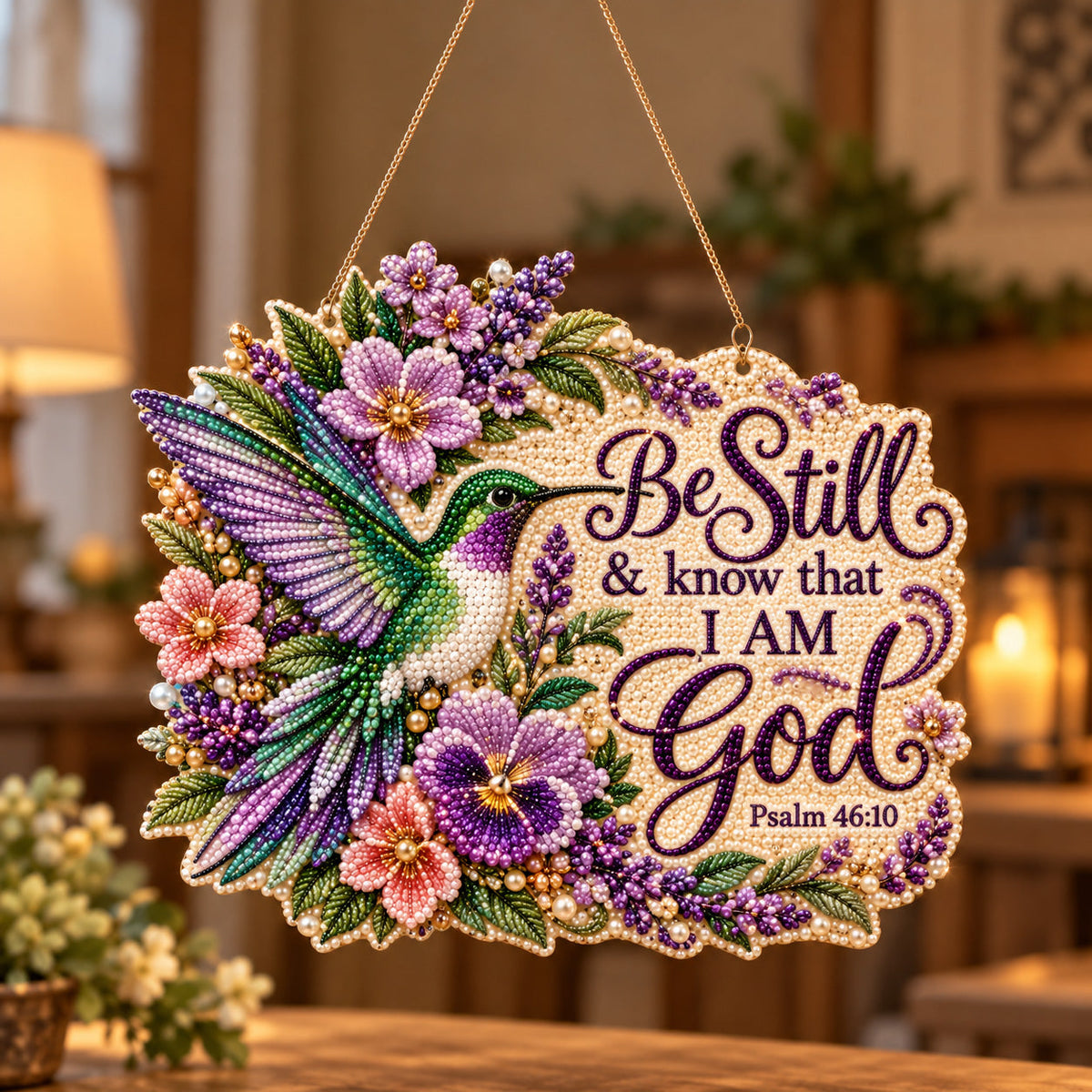 Hummingbird Grace DIY Diamond Pearl Suncatcher Ornament Kit GFTOTP23253