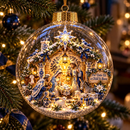 Nativity Scene Light-Up Globe Ornament GFTOTP23258