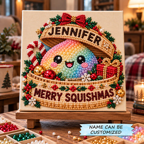 Personalized Merry Squishmas DIY Diamond Pearl Art Kit QTCUZ GFTOTP23358