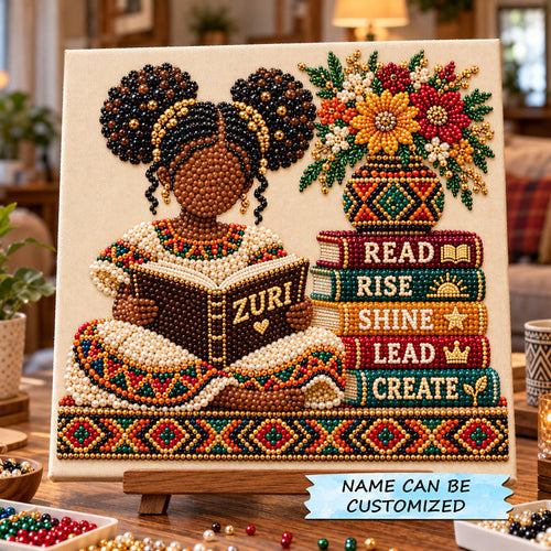 Personalized Bright Blooming Reader DIY Diamond Pearl Art Kit QTCUZ GFTOTP23363