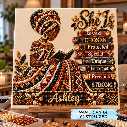 Personalized Golden Royalty Portrait DIY Diamond Pearl Art Kit QTCUZ GFTOTP23364