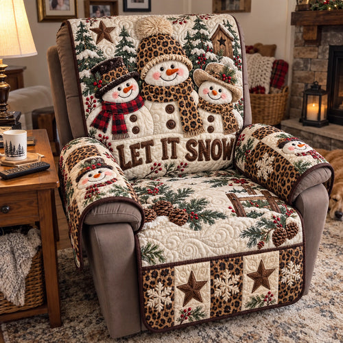 Chic Snowmen Quilted Sofa Cover GFTOTP23392