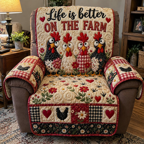Farmyard Harmony Quilted Sofa Cover GFTOTP23396