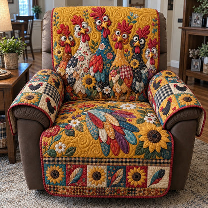 Sunflower Flock Quilted Sofa Cover GFTOTP23397