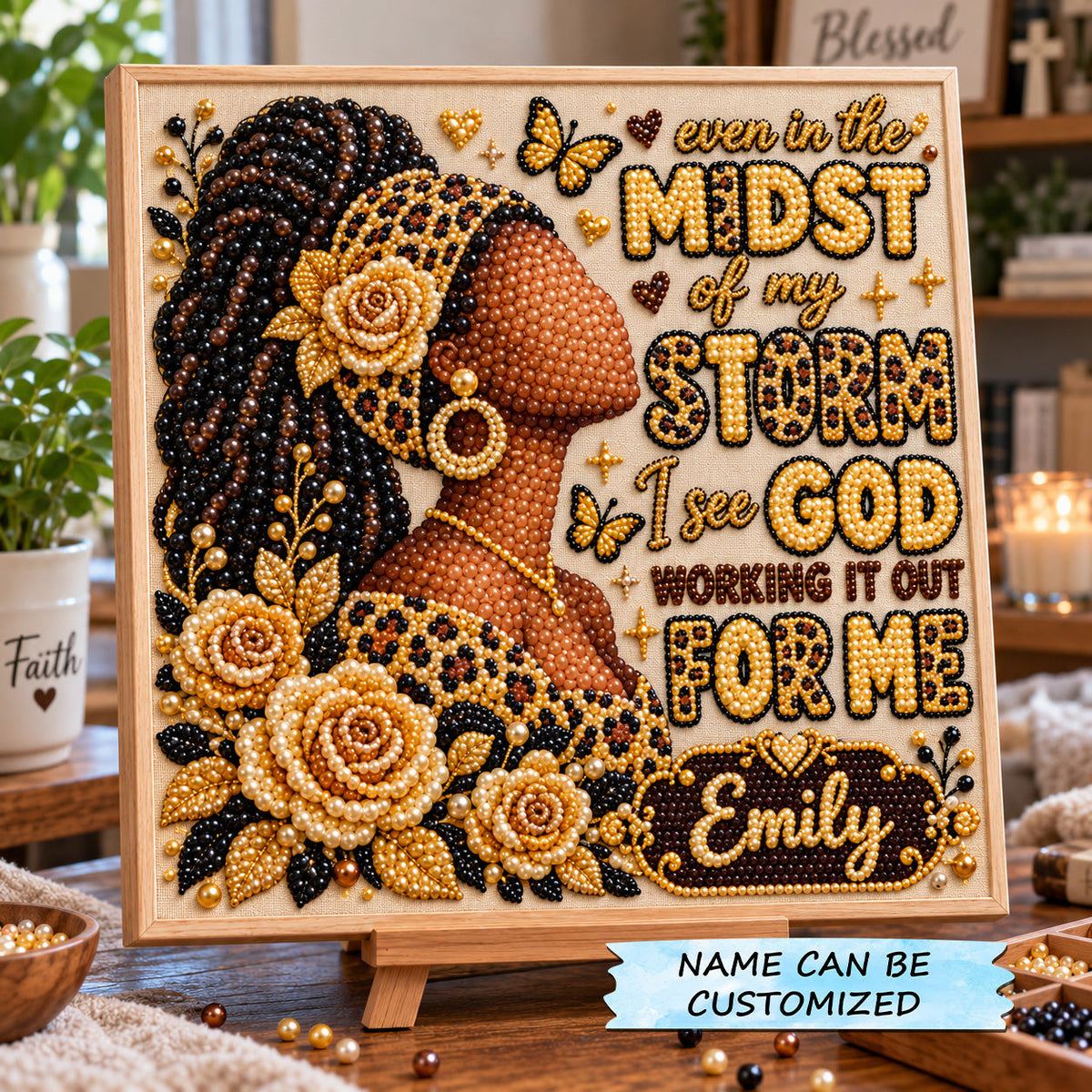 Personalized Graceful Anchor DIY Diamond Pearl Art Kit QTCUZ GFTOTP23406