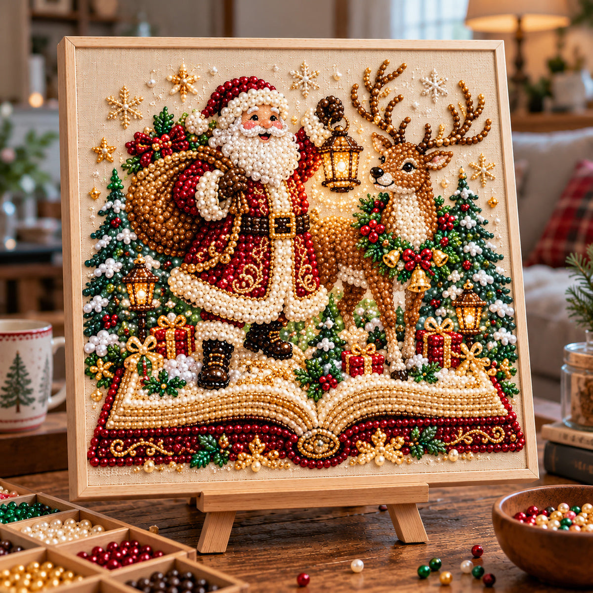 Storybook Christmas Eve DIY Diamond Pearl Art Kit GFTOTP23438