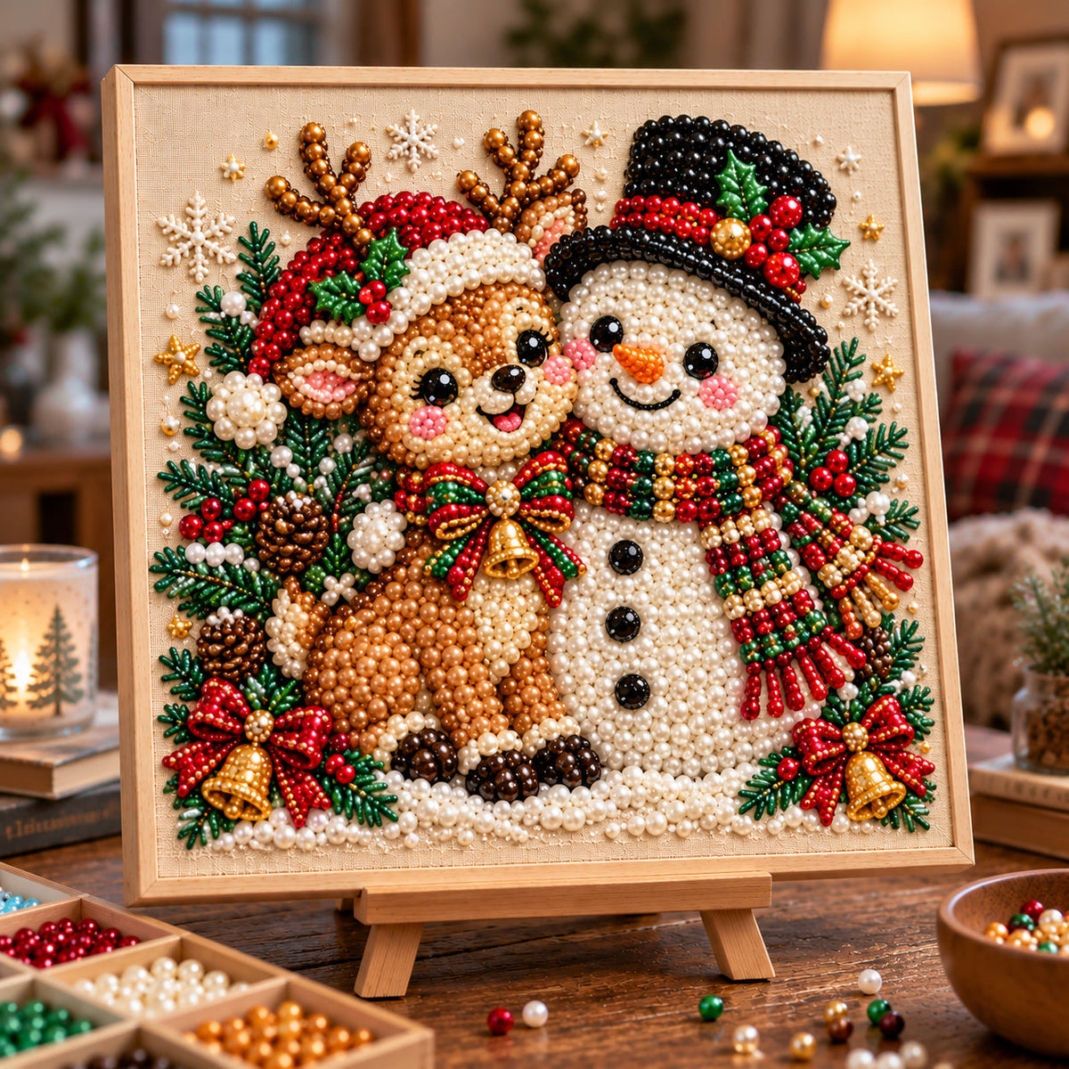 Tender Winter Hug DIY Diamond Pearl Art Kit GFTOTP23444